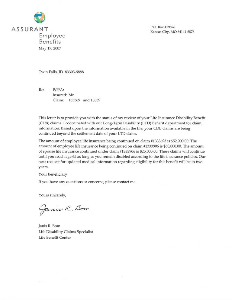 assurant life insurance award copy