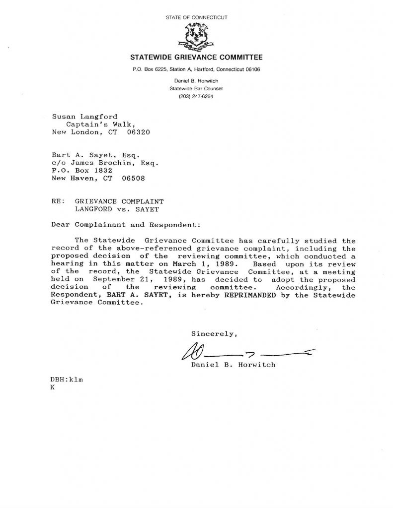 bart sayet reprimand online use